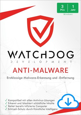 Watchdog Anti-Malware / 3 PC / 1 Jahr / KEY (ESD)