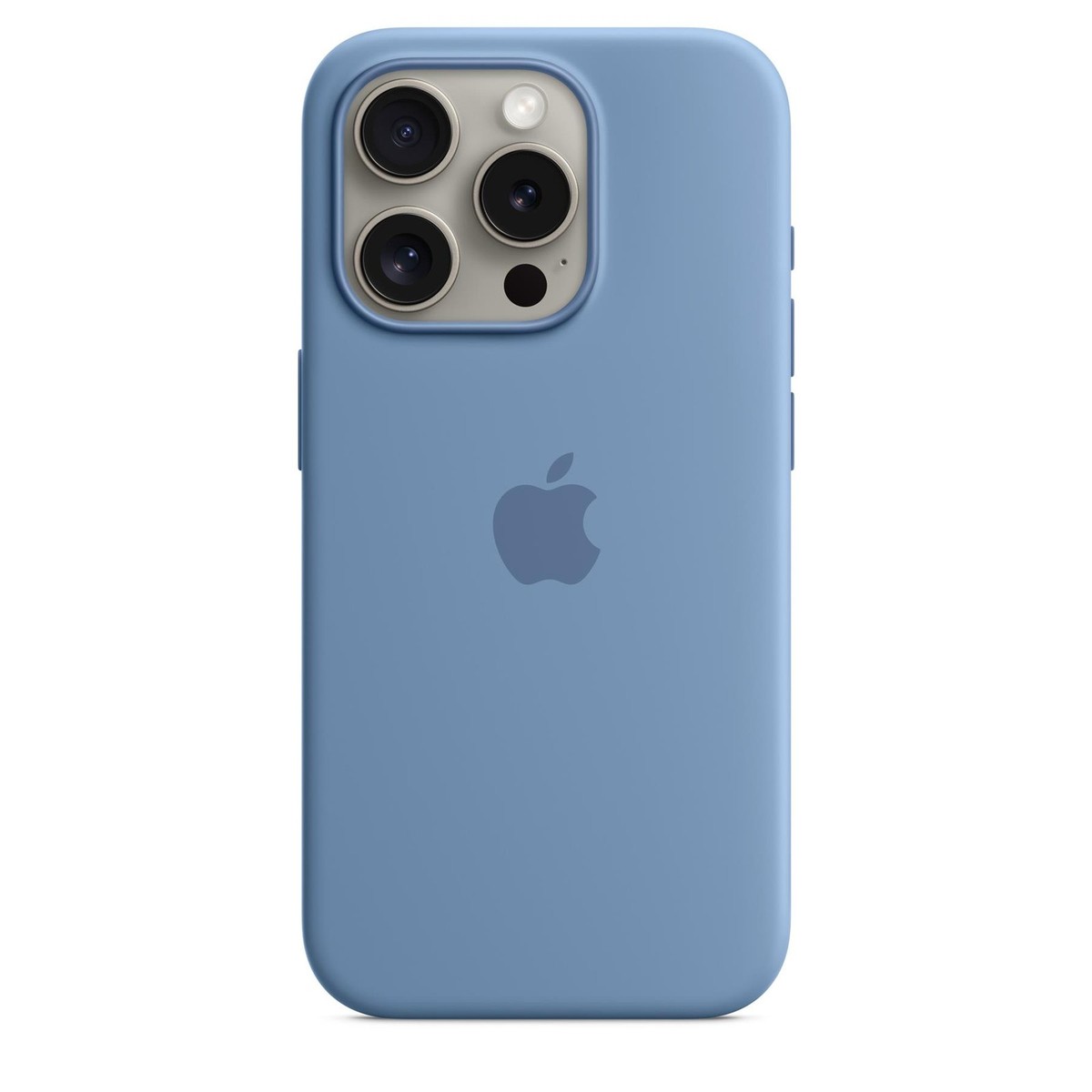 Apple iPhone 15 Pro Silicone Case with MagSafe - Winter Blue Apple iPhone 15 Pro Silicone Case with MagSafe - Winter Blue