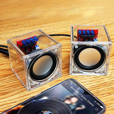 Mini Advanced Elektronische Transparent Lautsprecher Box Zum Selbermachen Kit Sound Verstärker Musik
