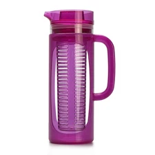 Primula Flavor Pure 1.6 Qt Borosilicate Glass Infusion Pitcher, Translucent Pink