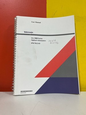 Tektronix 070-7612-03 OA 5000 Series Optical Attenuators User Manual