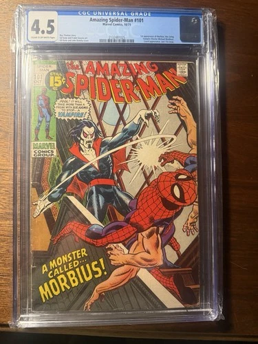 Amazing Spider-Man #101 - CGC 4.5 - KEY issue: 1st MORBIUS _ 1971!