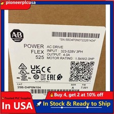 New Sealed Allen Bradley 25B-D4P0N104 /A Powerflex 525 AC Drive 2HP 25BD4P0N104