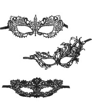 3pcs Masquerade Masks for Women, Elegant Venetian Lace Couples Party Masks