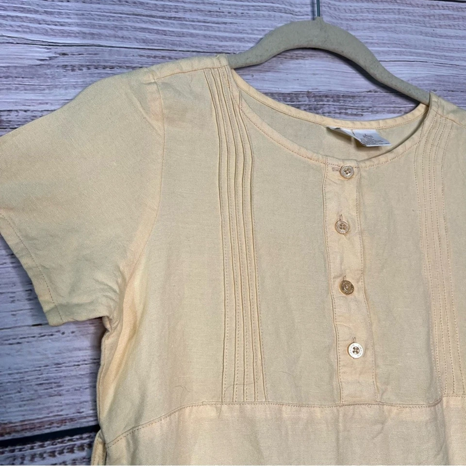 Vestido De Colección Y2K Cherokee Niñas Grande Mezcla de Lino Modesto Maxi Té Bordado 10/12 Foto 4 de 4