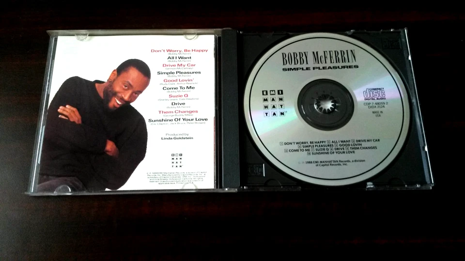 Bobby McFerrin - Simple Pleasures - Jazz Vocal Acapella Jazz-pop Very Good CD Foto 4 de 4