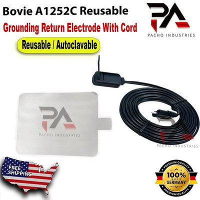 Bovie A1252C Reusable Grounding Return plate With Cord Reusable/ Autoclavabl