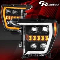 Black LED DRL Switchback Sequential Projector Headlights For 2021-2023 Ford F150 (For: More than one vehicle)