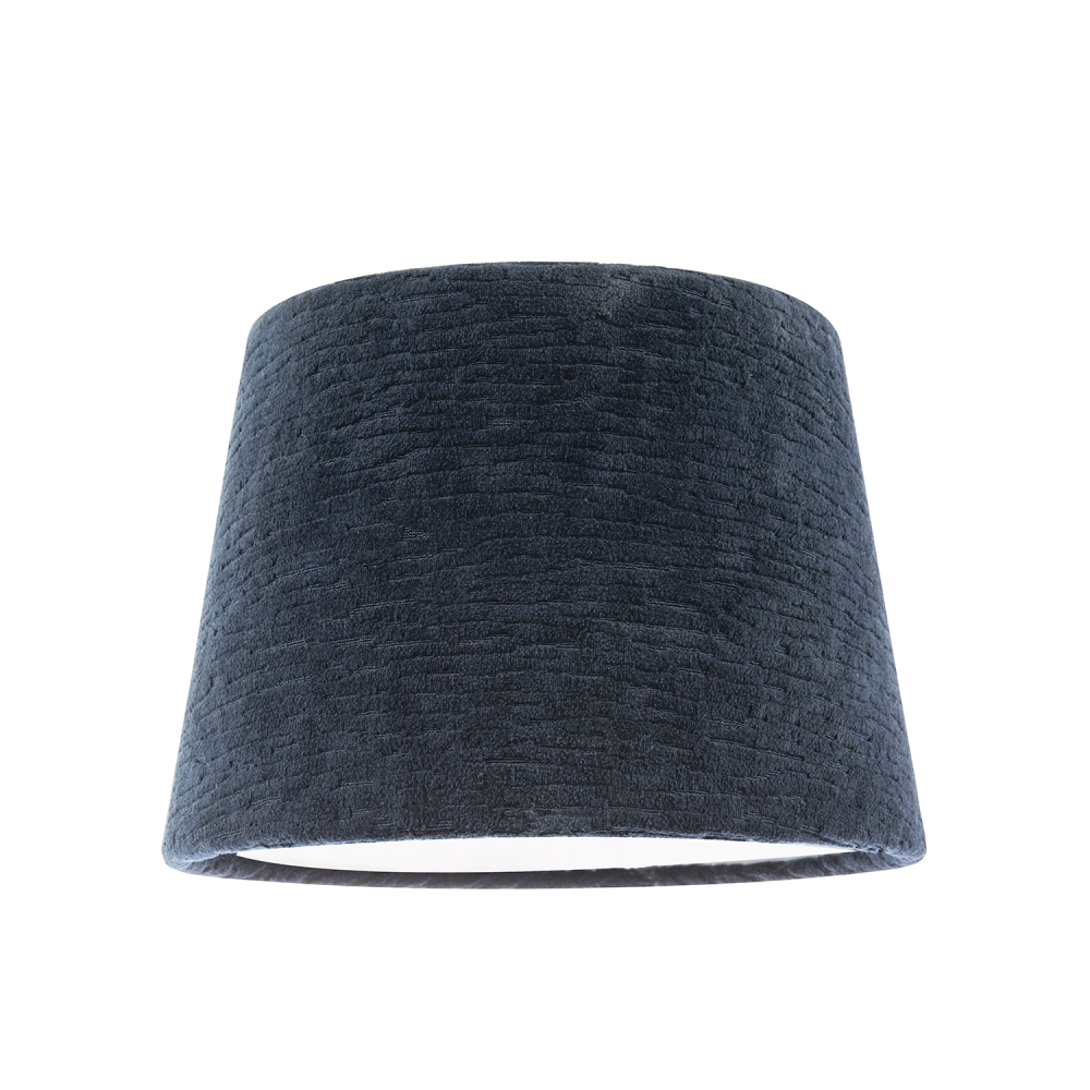 Thick Lined Textured Midnight Blue Velvet Lamp Shade with Satin Inner by Happ...