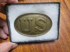Civil War puppy-paw U.S. enlisted buckle, original, excellent