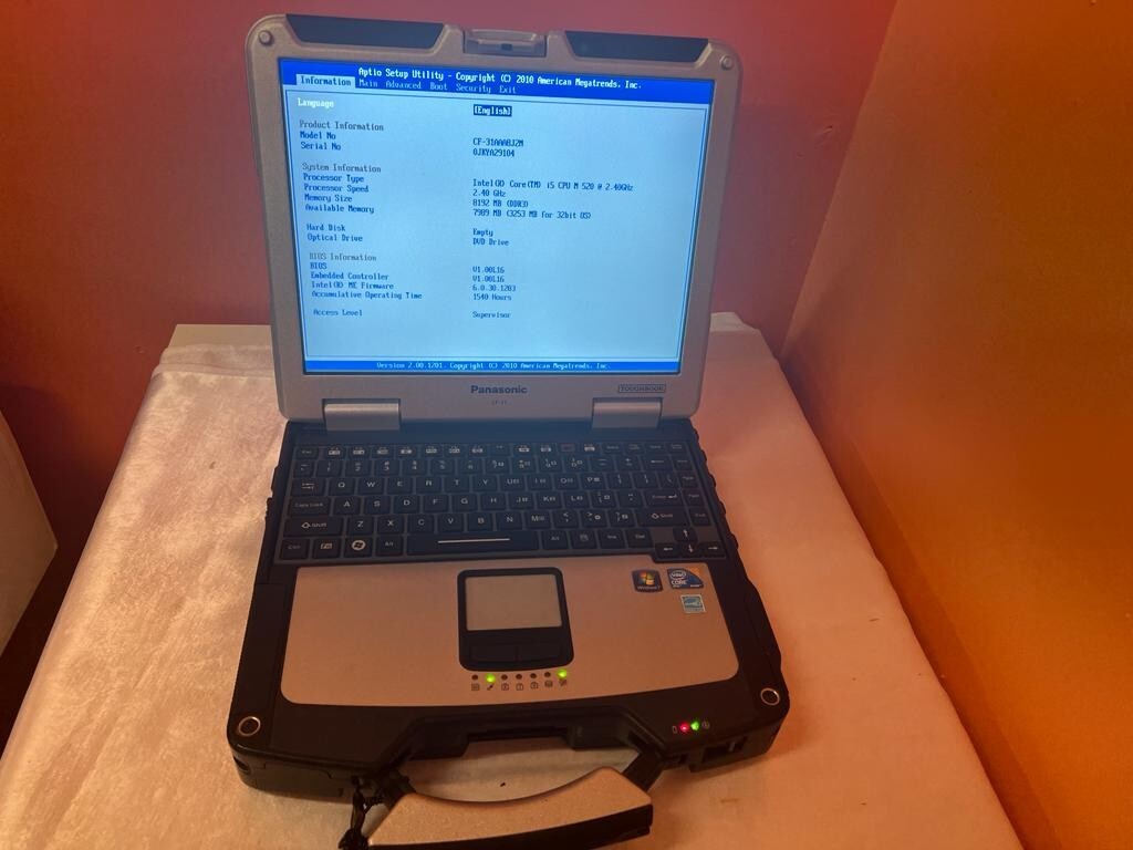 Toughbook Panasonic 2-in-1 CF-20 MK2, CF-20G0205VM, Intel i5-7Y57, 256GB SSD, 8GB RAM, Bridge Battery, 4G LTE, Win 10 Pro Toughbook Panasonic 2-in-1 CF-20 MK2, CF-20G0205VM, Intel i5-7Y57, 256GB SSD, 8GB RAM, Bridge Battery, 4G LTE, Win 10 Pro