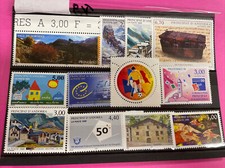 LOT DE TIMBRES ANDORRE INCOMPLET ANNEE 9  NEUF** SANS CHARNIERE  (61)
