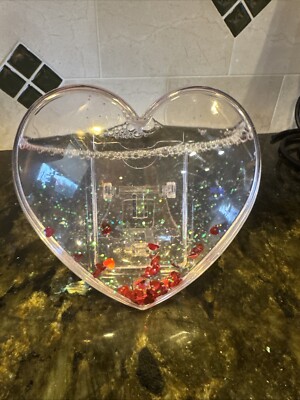 Plastic Heart Shaped Snow Globe Valentine’s Day | eBay