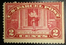 Travelstamps:1912-13 US Stamps Scott # Q2 City Carrier 2cents  mint og hinged