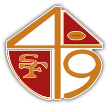 San Francisco 49ers NFL Football Logo Car Bumper Sticker - 3'', 5'' or 6''