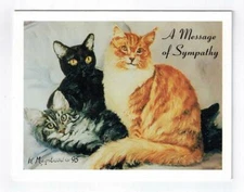 New A Message of Sympathy Card Set For Losing A Cat- 6 Cards By Ruth Maystead 