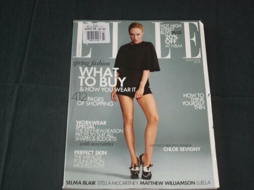 2008 MARCH ELLE MAGAZINE - U.K. BRITISH EDITION - CHLOE SEVIGNY COVER - RC 1363 - Picture 1 of 2