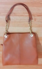  Womens Oasis Faux Leather Brown Medium Bag  Handbag One Size 