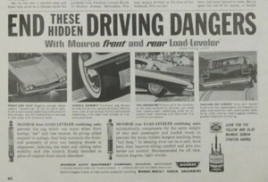 Monroe Shock Absorbers Front Rear Load Leveler Equipment Michigan Print Ads (B5)