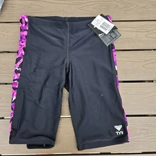 TYR Durafast Nylon Swimsuit Splice Men’s Jammer Black/pink Sz 30 NEW