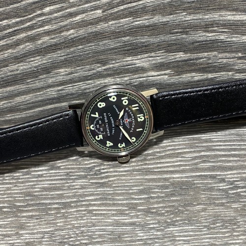 Vintage Pobeda ZIM Wristwatch Aviator Soviet Mechanical Men's Watch USSR - Picture 7 of 13
