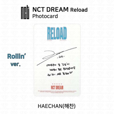 NCT DREAM 4th mini album Reload Official Photocard Member