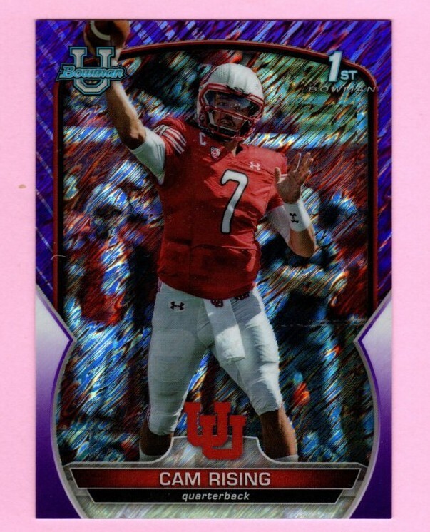 2022 Bowman Chrome U. Purple Shimmer Refractor Cam Rising #76 Utah Utes (FM500)
