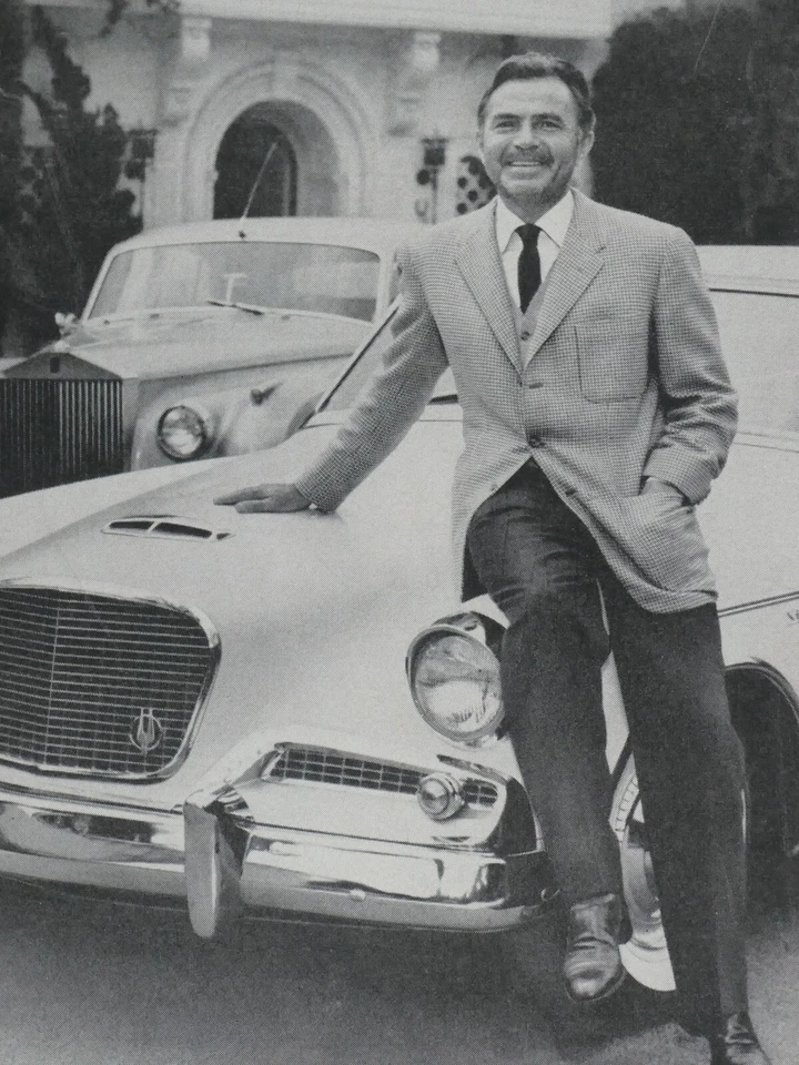 1961 Studebaker Hawk GT-4 Speed # 12 James Mason Vintage Rolls Royce 8.5x 11" - Image 3 of 4