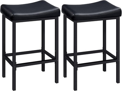 Counter Height Bar Stools Saddle Stools with Curved Surface for Kitchen