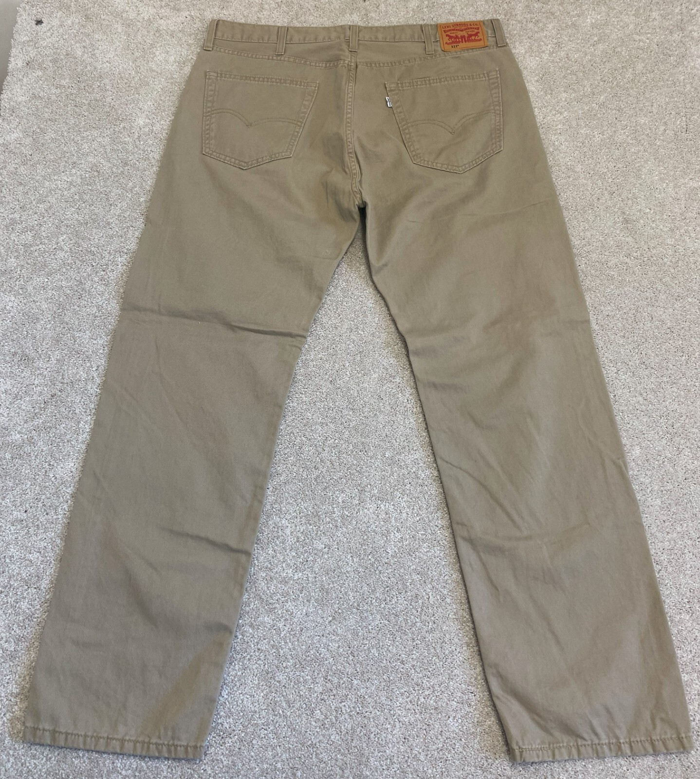 Levi's 511 Chino Pants Men's 40x32 Straight Leg White Tab Brown Tan