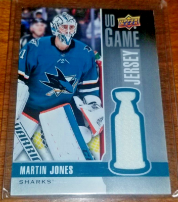 2019 Martin Jones Upper Deck UD Game Jersey San Jose Sharks #GJ-MJ