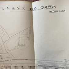 VINTAGE LMS OLD COLWYN RAILWAY STATION PLAN MAP LINE EUSTON RATES TAXES RARE