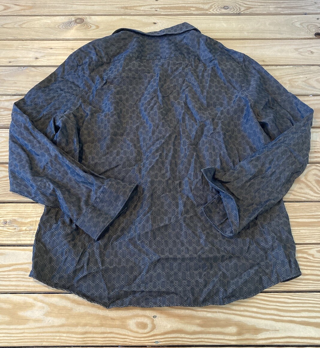 Express Men’s Button Down Patterned Shirt Size L … - image 2