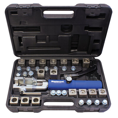 Mastercool MSC-72475-PRC Blue and Silver Universal Hydraulic Flaring Tool Set Wi