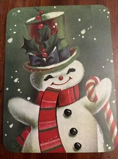 Christmas Decor Holiday VINTAGE STYLE Die Cut Cardboard 4 X 6  