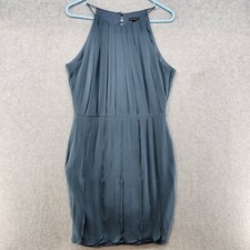 Ann Taylor Tank Knee Length Dress Women's Size 10 Gray Round Neck Sleeveless