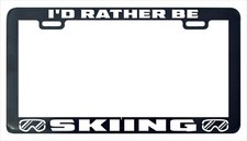 Id Rather Be Skiing License Plate Frame Holder Id Rather Be Skiing License Plate Frame Holder
