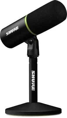 Shure MV6 USB Gaming Streaming Podcast Mikrofon Tisch Stativ Dynamisch USB-C