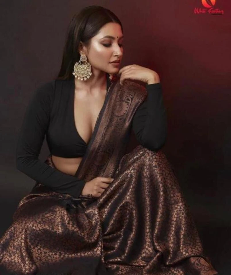 Blusa Bollywood Sari Fiesta Ropa Diseñador Sari Indio Boda Étnica Paquistaní Foto 2 de 4