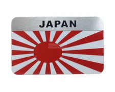 JP Japan JPN Flag Trunk Side Rear Metal Emblem Badge Motor Sport Decals Sticker