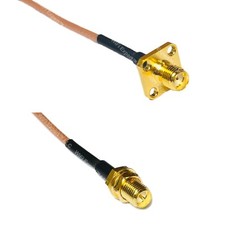 RG316 SMA FEMALE FLANGE to RP-SMA FEMALE RF Cable Rapid-SHIP LOT