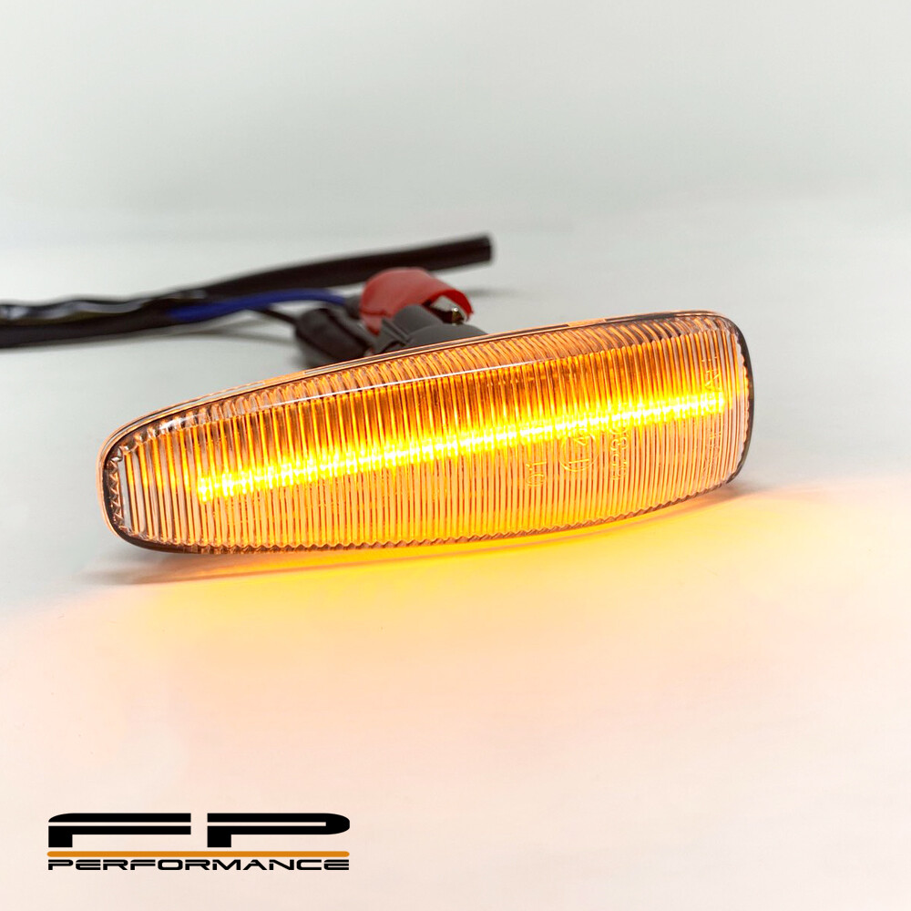 For Lancer Evo X Mirage Clear Sequential Smoke LED Side Marker Turn Signal Light eBay