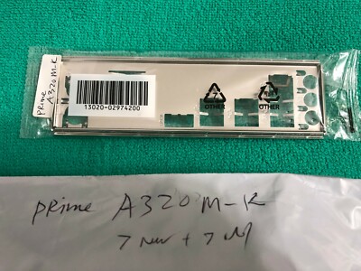 ASUS IO SHIELD FOR ASUS PRIME A320M-K, PRIME A320M K, ORIGINAL , NEW 