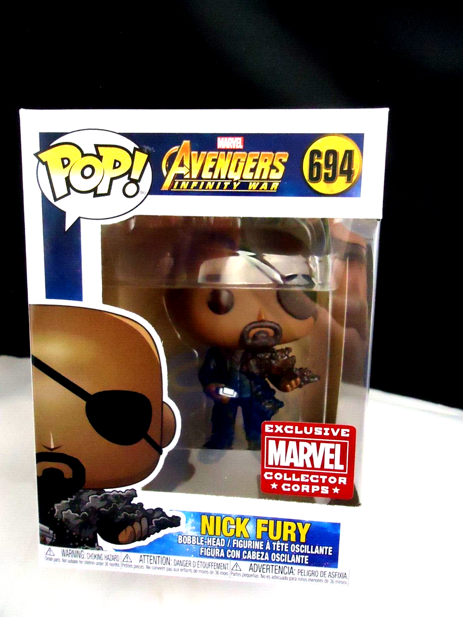 Funko Pop! Marvel Avengers Nick Fury N°694, édition Collector Corps 2020, Vinyle Neuf