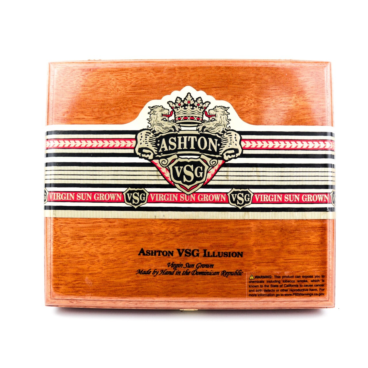Ashton VSG Illusion Empty Wood Cigar Box 8.5" x 7.25" x 2"
