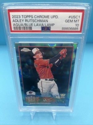 2023 Topps Chrome Update Rookie Debut Adley Rutschman #USC1 Aqua & Blue PSA 10