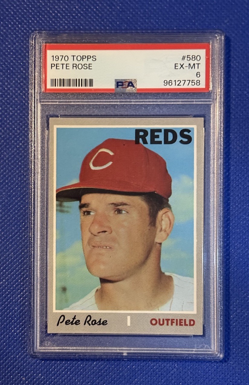 1970 Topps #580 Pete Rose PSA 6 Graded Vintage Baseball Card VERY SHARP! M86