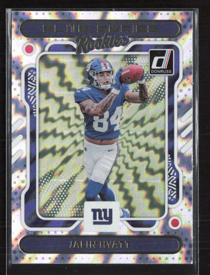 2023 Donruss #23 Jalin Hyatt Elite Series Rookies New York Giants (Y)