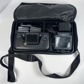 Sega Game Gear Lot w 7 games Case Power Back & Screen TESTED-