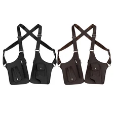 Adjustable Anti-Theft Underarm Shoulder Bag PU Leather Wallet Holster  Bag
